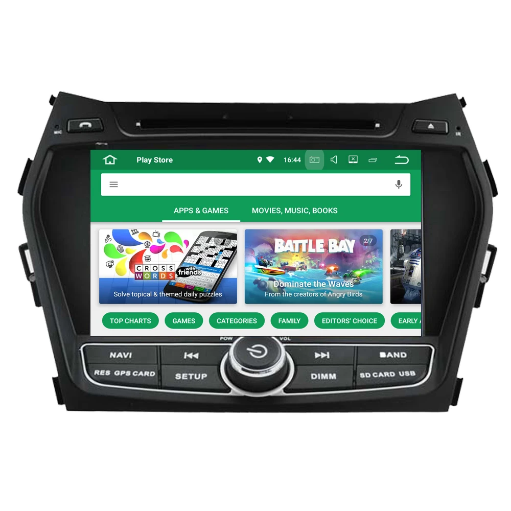 Автомагнитола RoverOne с DVD GPS для Hyundai IX45 Santa Fe Android 10 Восьмиядерный сенсорный экран