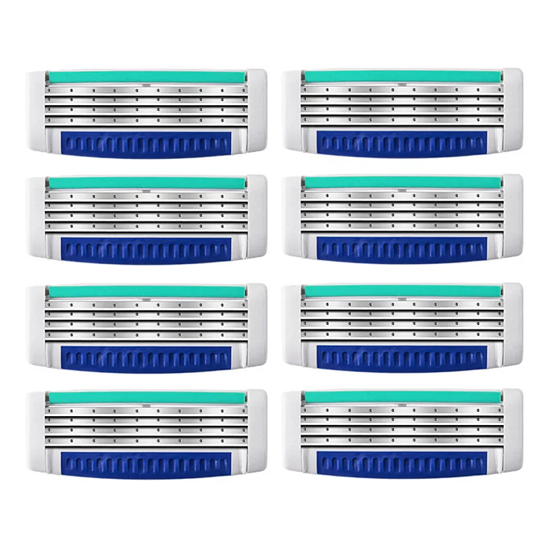 Турбо! 8 шт./лот бритвенные лезвия для бритья 4 слоя классические бритвы мужские