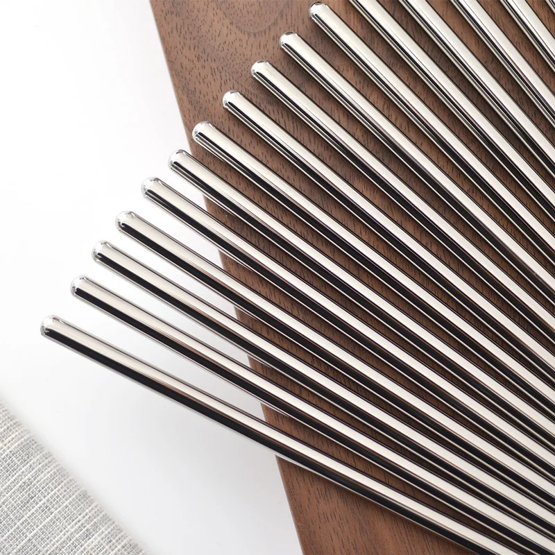 Набор палочек для еды из нержавеющей стали 5 пар металлические Нескользящие