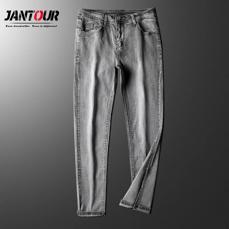 Брендовые винтажные Дизайнерские мужские джинсы черного и серого цвета