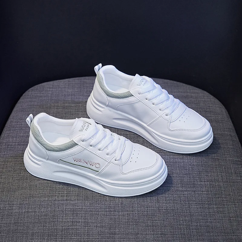 

Кеды женские кожаные, дышащие кроссовки на плоской подошве, удобная повседневная обувь для ходьбы, тенниса, для скейтборда