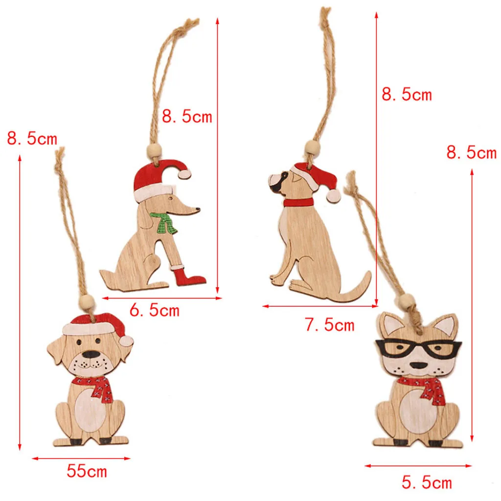 1 шт. деревянные подвесные Рождественские Елочные каюты олени автомобильные