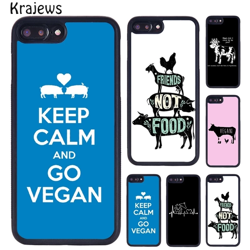 Вегетарианский резиновый чехол для телефона krajew с цитатой iPhone 5 6 S 7 8 plus 11 12 Pro X XR XS