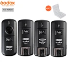 Беспроводной студийный триггер GODOX для камеры Nikon DSLR, 16 каналов, 2,4G, 3 приемника