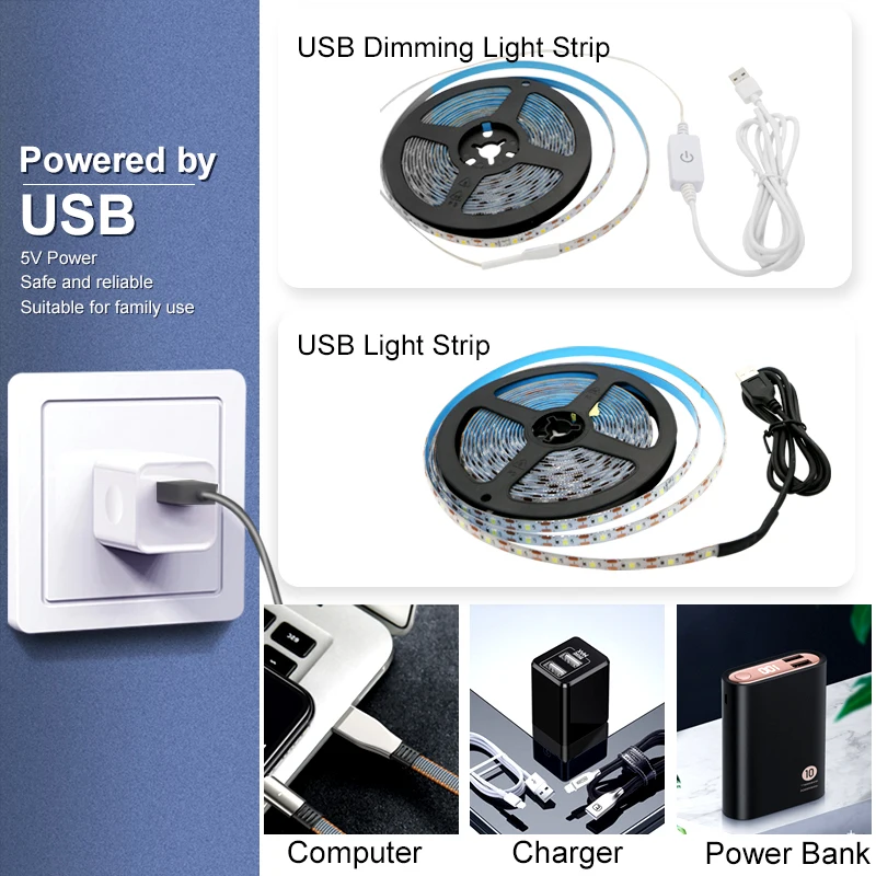 Sewing Machine Light USB Dimmable LED Strip 60LEDs/1m Waterproof Flexible Touch light Fits All | Лампы и освещение