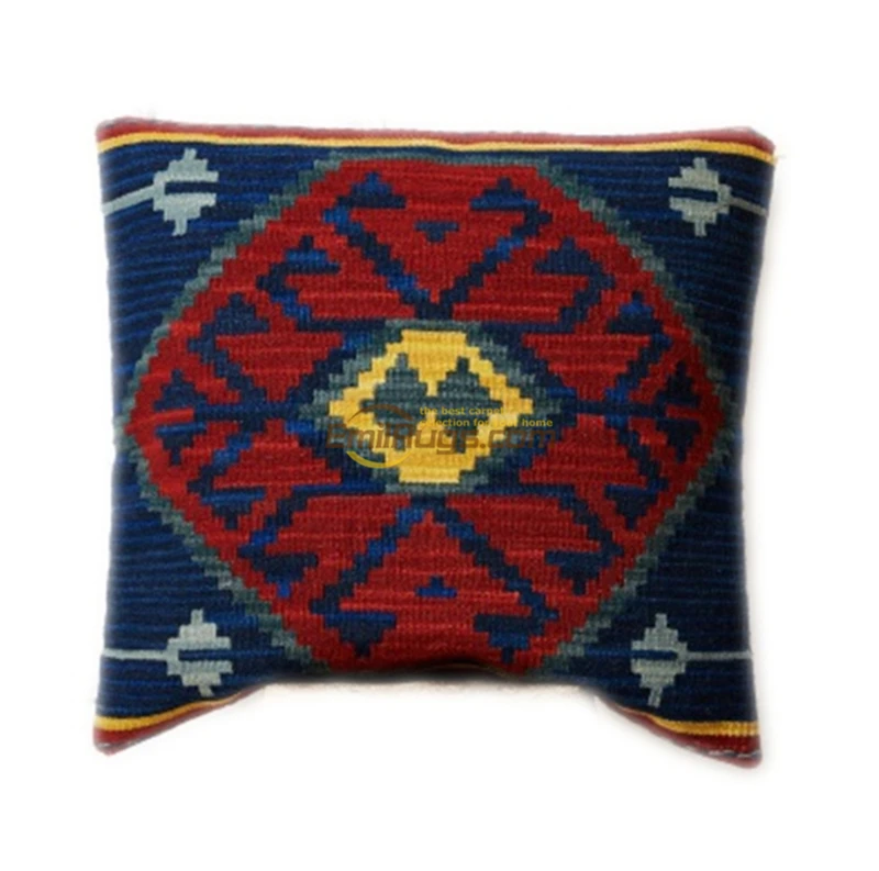 Южная звезда килим ручное плетение чистая шерсть подушка Красный Синий