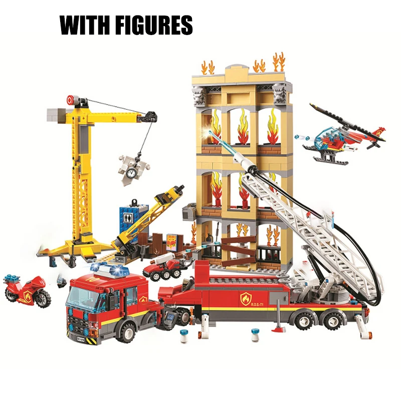 В наличии центр пожарной бригады 11216 спасательная станция 11215 модели деталей с