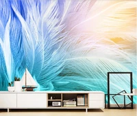ainyoousem blue watercolor beautiful feather background wall papier peint papel de parede wallpaper 3d wallpaper stickers