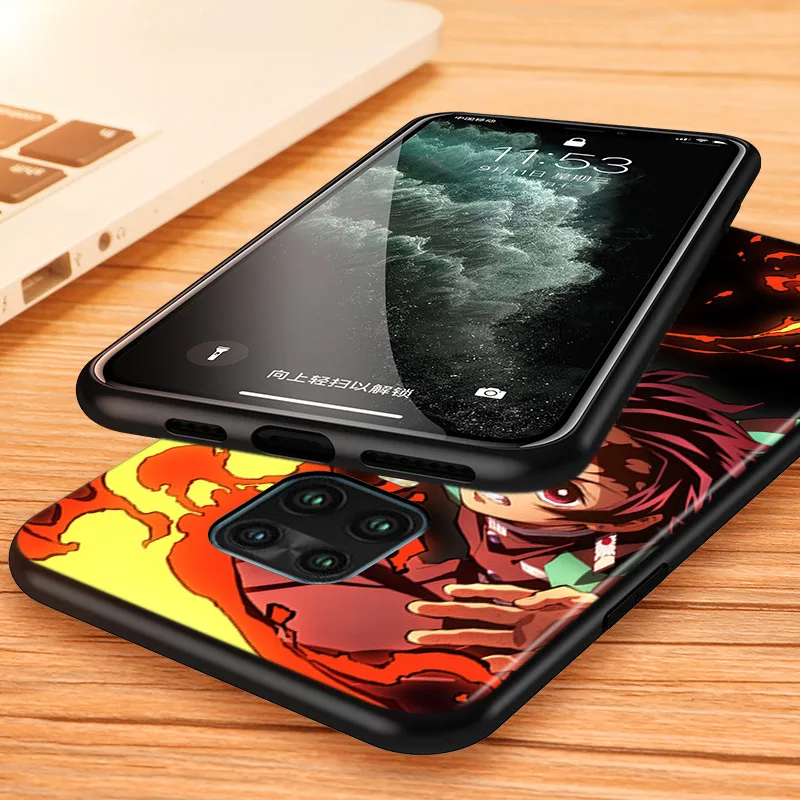 

Demon Slayer Kimetsu No Yaiba For Xiaomi Redmi Note 9 9S Pro Max 8T 8 7 6 5 Pro 5A 4X 4 Phone Case Silicone Bright Black Cover