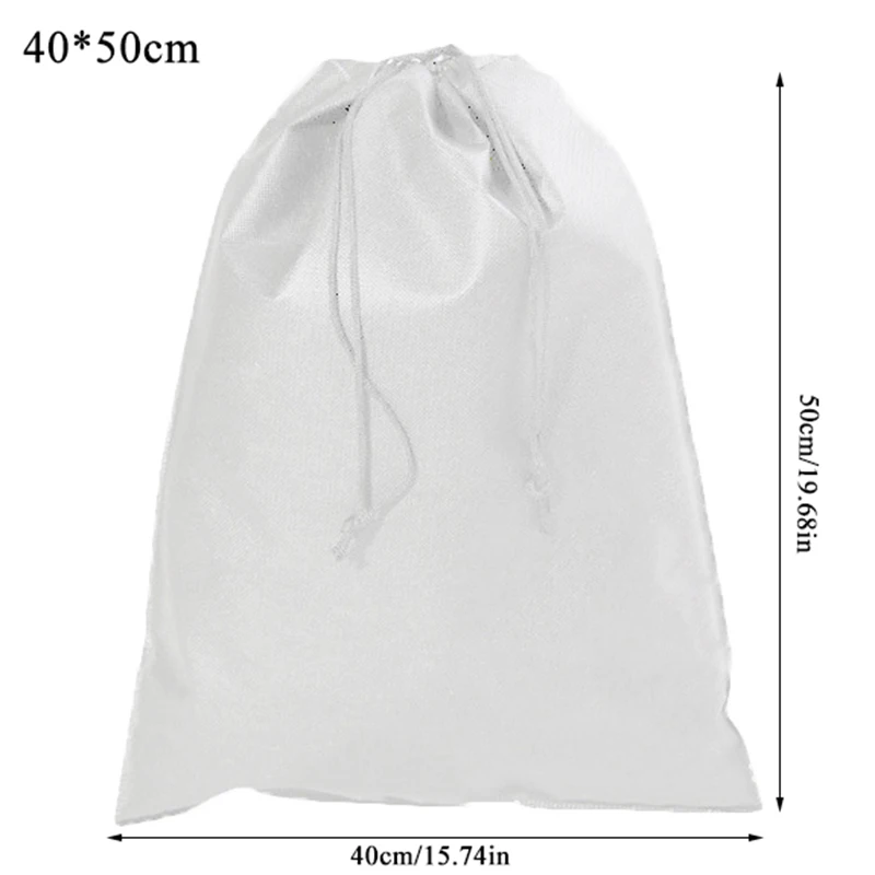 white 40x50cm Водонепроницаемый шнурок мешок обувь нижнее белье Путешествия Спортивные сумки нейлон сумки Органайзер одежда упаковка - Цвет: white 40x50cm
