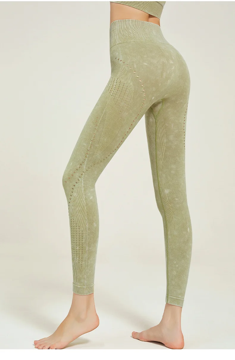 

Hollow High Stretch Yoga Pants Women's Running Sports Fitness Pants Quick-drying Sports Seamless Printed Sports Tights Leggings