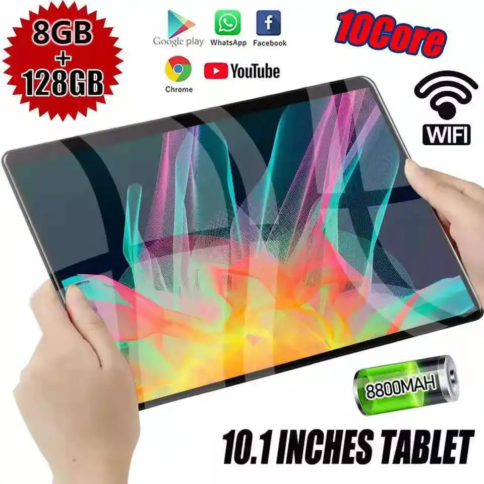 10 Inch Deca Core Android 10.0 Pro Tablet Pc 8GB/128GB 4G LTE Phone SIM Cards Phone Call 1280*800 IPS GPS WiFi Bluetooth Table