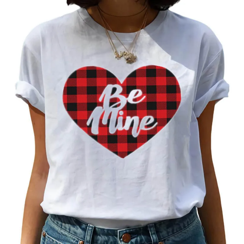 

Couple fashion Love Printed Women's T-shirt 2021 New Harajuku Casual Tee Tops Summer Short Sleeve Leisure Female loose Clothing