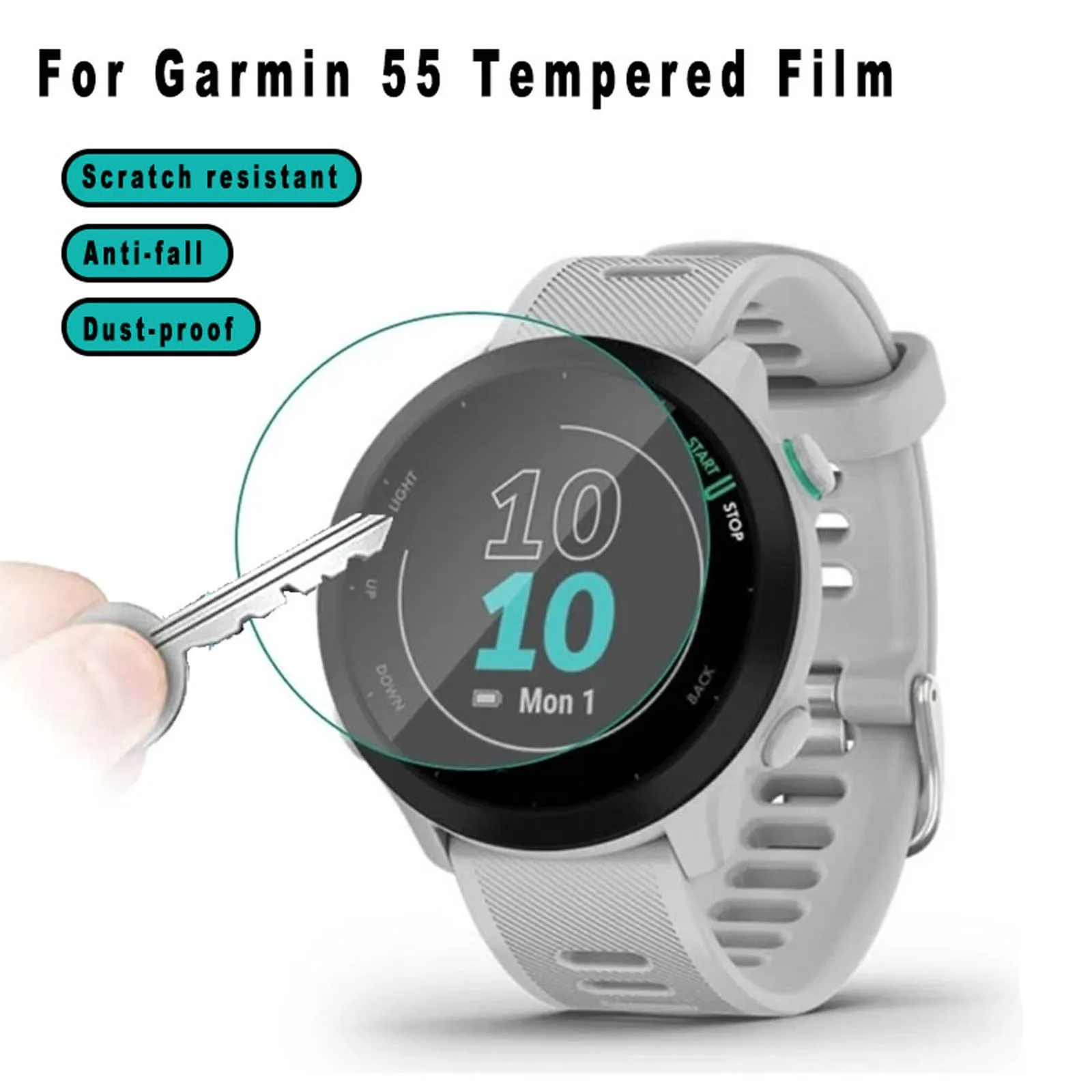 Для смарт-часов Garmin Forerunner 55 закаленное стекло HD Передняя защитная пленка - купить