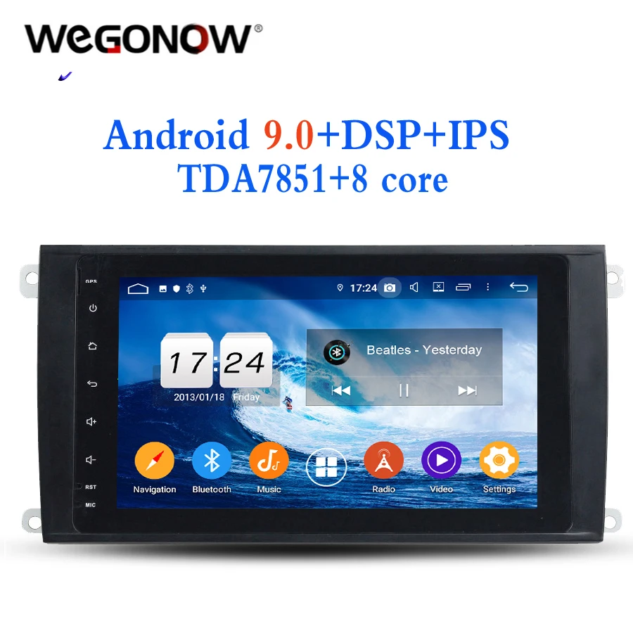 8 &quotips Android 9 0 для PORSCHE Cayenne 2003-2010 4 Гб ОЗУ Восьмиядерный автомобильный dvd-плеер Wifi