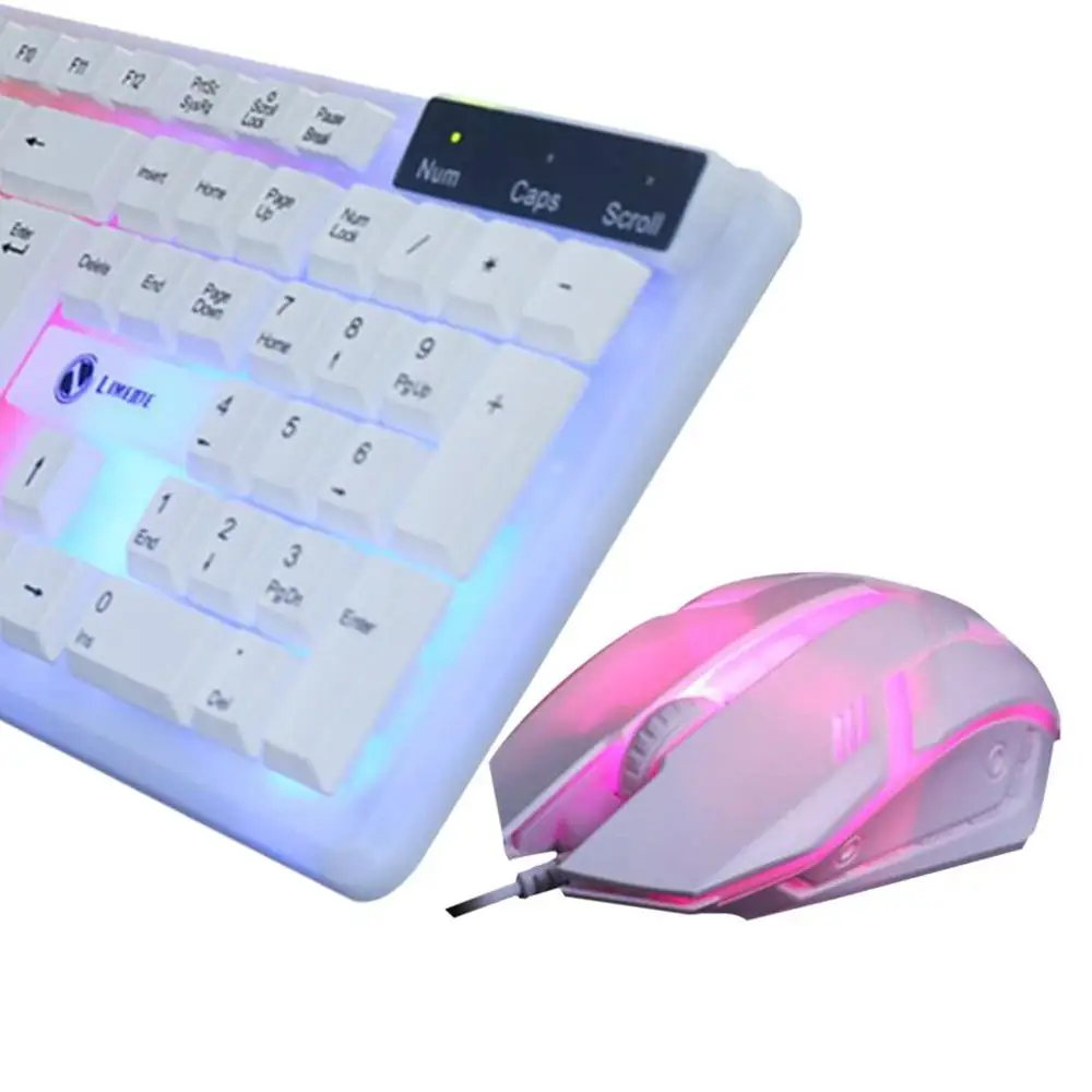 Механические клавиатуры и мышь комплект с светодиодный RGB подсветкой игровая