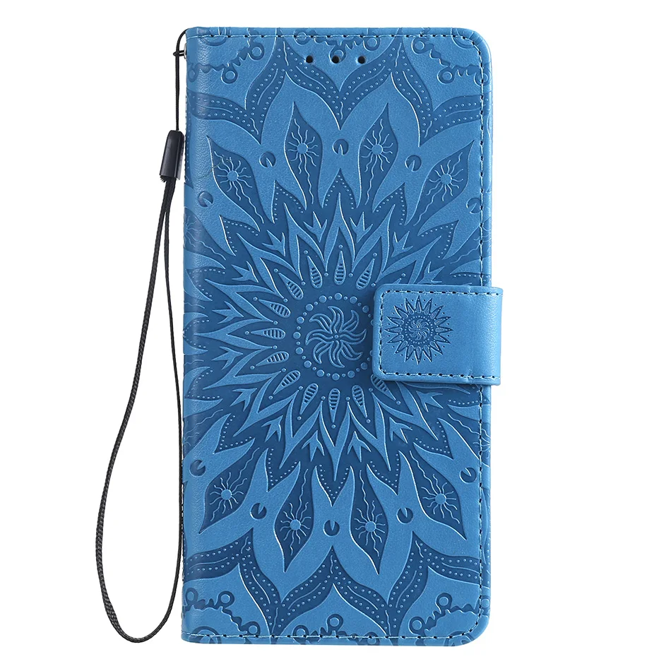 Blue Чехол-книжка с подставкой для телефона, чехол-кошелек для VIVO Y93 Y91 Y95 Y53, задняя крышка с карманом для карт, для OPPO A1K C2 A5 A3S A7 A5S F11 - Цвет: Blue