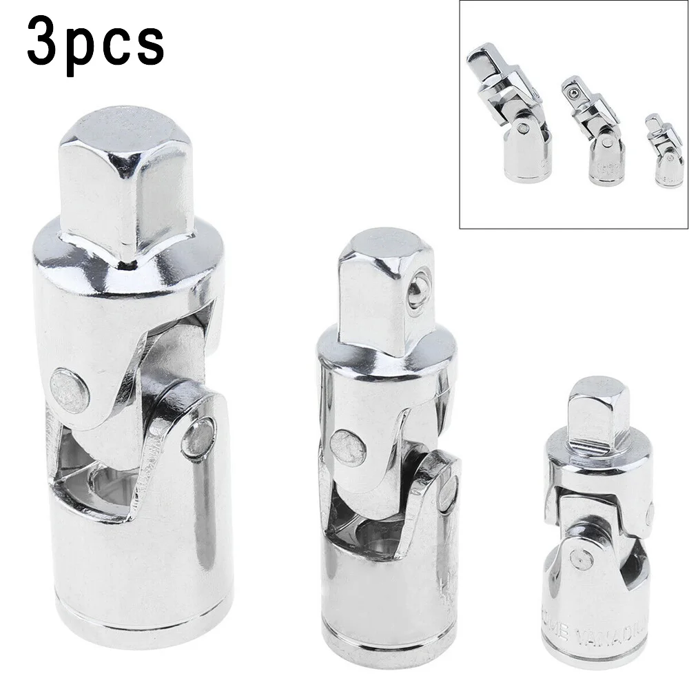 

3Pcs Joint Adaptor Accessories Silver Air Impact Electric wrench Parts Pneumatic Socket Swivel