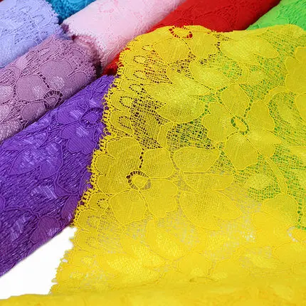 

White net yarn pink embroidery exquisite lace DIY ladies wedding children's clothing fabric cradle home textile decorative lace