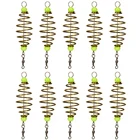 Рыболовная приманка 45 мм 10 шт., пружинные блесны, подвесные снасти, металлическая кормушка, клетка, корзина, рыболовные снасти, аксессуары