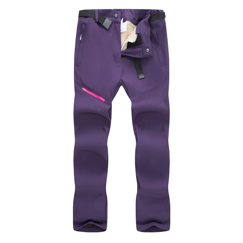 Purple Лыжный костюм для женщин, уличная водонепроницаемая ветрозащитная куртка для сноуборда, лыжная куртка, штаны, зимние лыжные флисовые куртки, женский лыжный костюм - Цвет: Purple