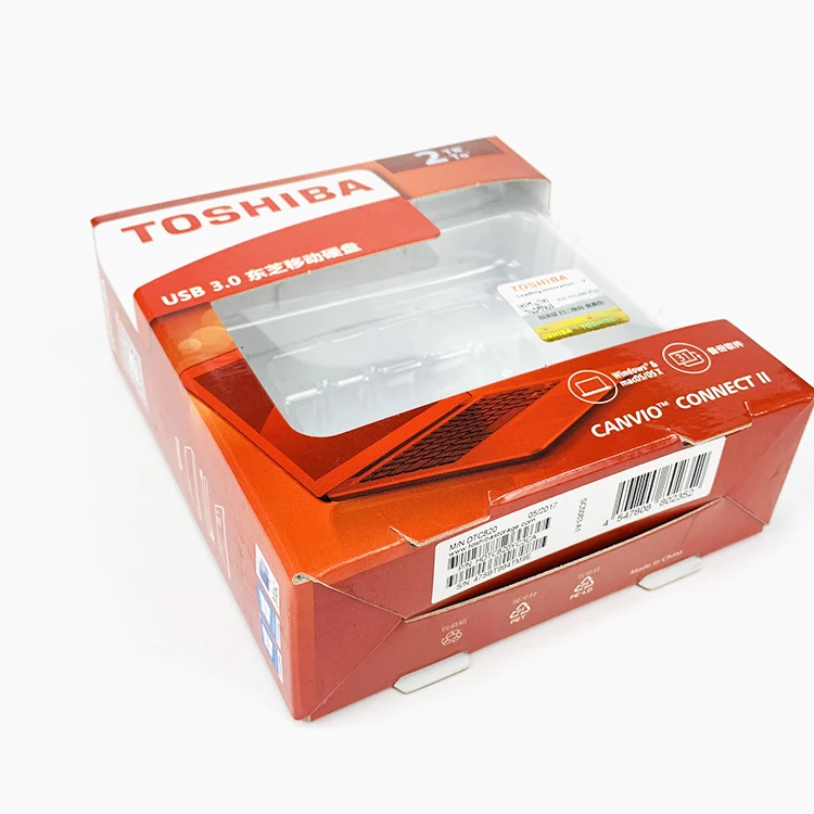 Дешевая Электроника под заказ упаковочная коробка для жесткого диска с окошком
