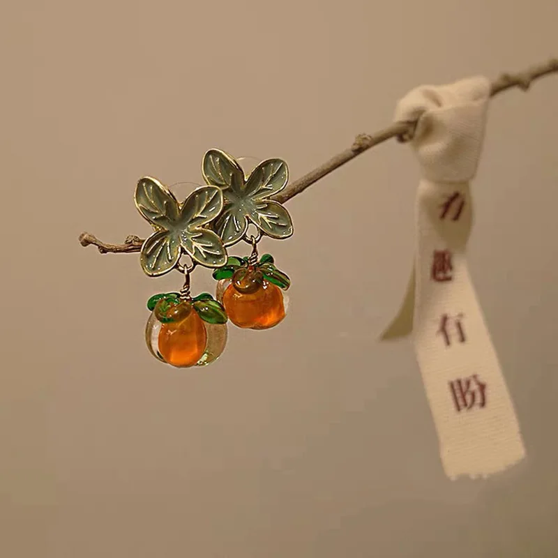 Хурма хурма ruyi серьги простой личности прекрасный новый серьга капельного цветы