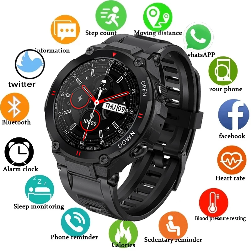 

Luxury Band Smart Watch Men Sport Fitness Bluetooth Call Multifunction Music Control Message Reminder Smartwatch For Android IOS