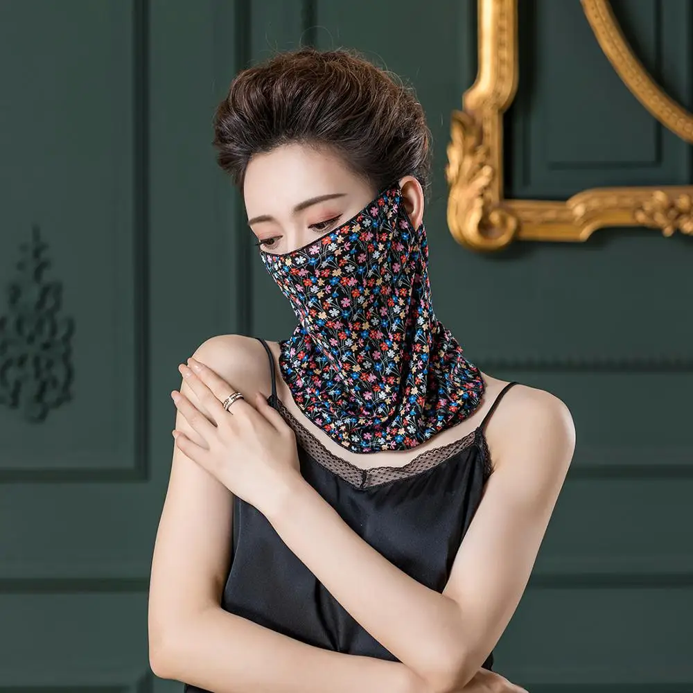 Женская повязка на шею чехол для лица шарф шифоновая бандана головной убор УФ