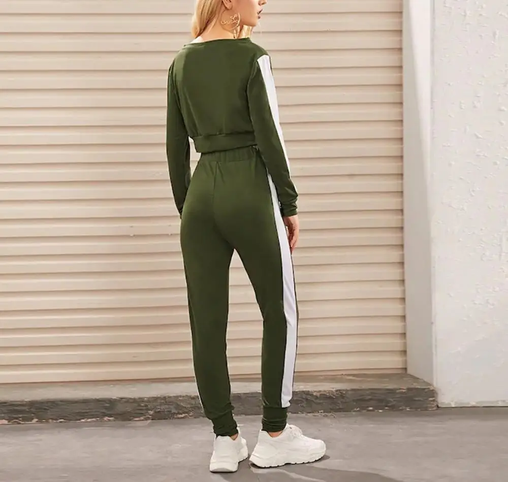 Women Tracksuit Sweatshirt Pants Sets Sport Long Sleeve Wear Casual Suit Drop Shopping vetement femme 2019 bluzki damskie |