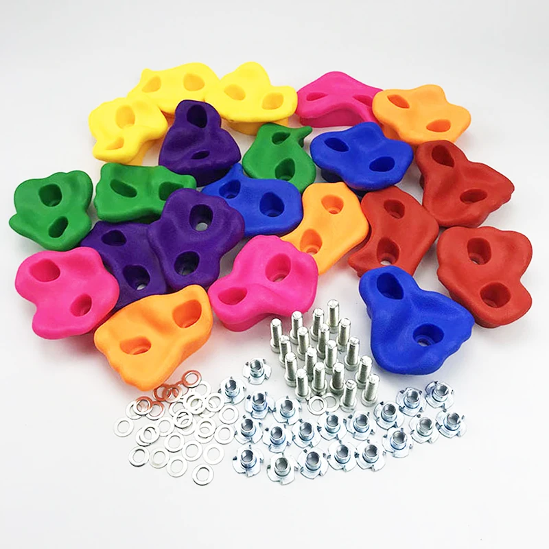 

Climbing Rock Toys For Children Wall Stones Hand Feet Holds Grip Kits Kids Outdoor Indoor Playground Plastic Outdoor Training