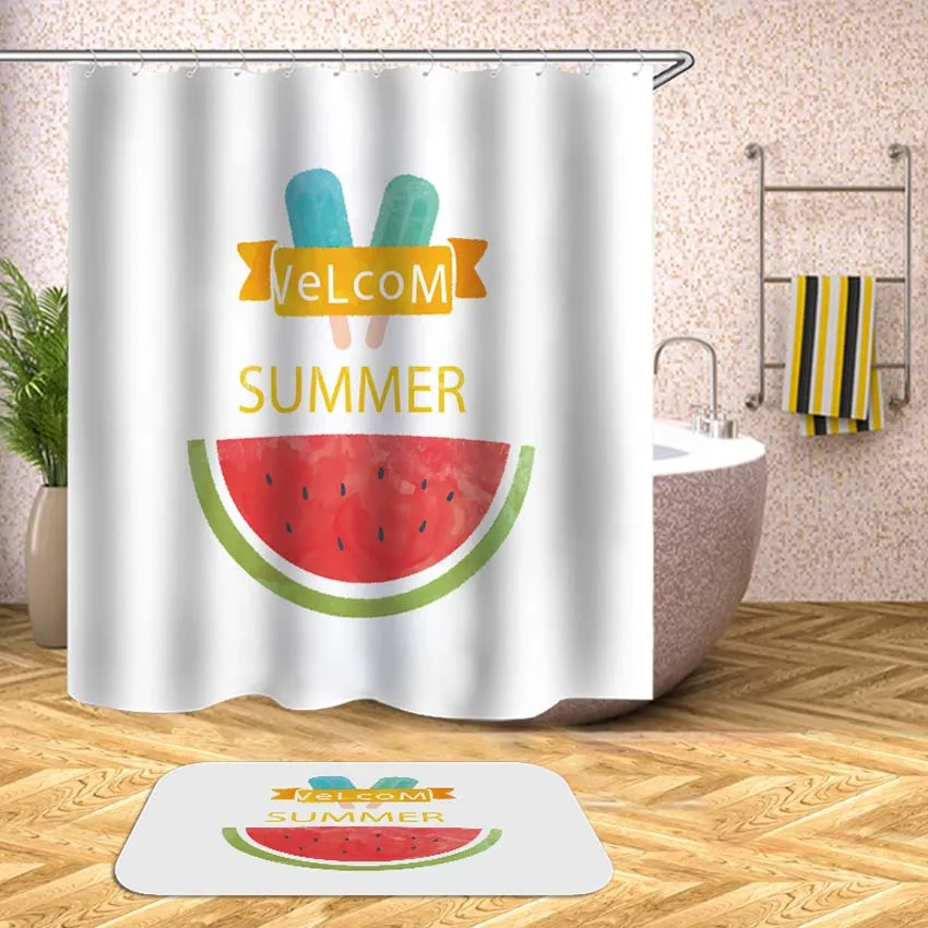 Мультяшная душевая занавеска Boy Girl Plant водонепроницаемые шторы для ванны ванной