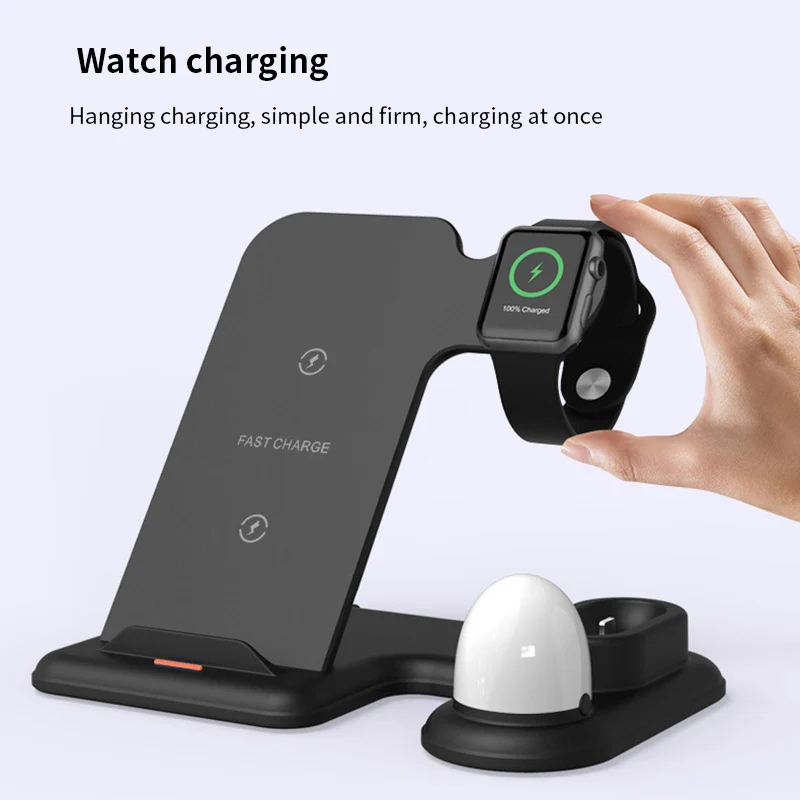 

3 In1 Wireless Charging Holder Fast Charging Stand Dock With Indicator Light Wireless Charging Holder for Mobile Phone for Watch