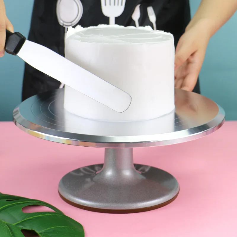 

10 inch aluminum alloy baking tool butter cake turntable rotating stand base decoration free shipping cake decorating tools