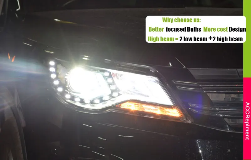 Авто освещение стиль светодиодный головной фонарь для VW Tiguan светодиодный фары 2010-2012 Европа Volkswagen drl H7 hid Биксеноновые линзы ближнего света