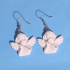 Серьги-подвески женские в стиле Купидон, ювелирные украшения в винтажном стиле, гипсовая смола, с 3d фигурками ангела, для девушек и женщин, Подарочные Кольца Дружбы