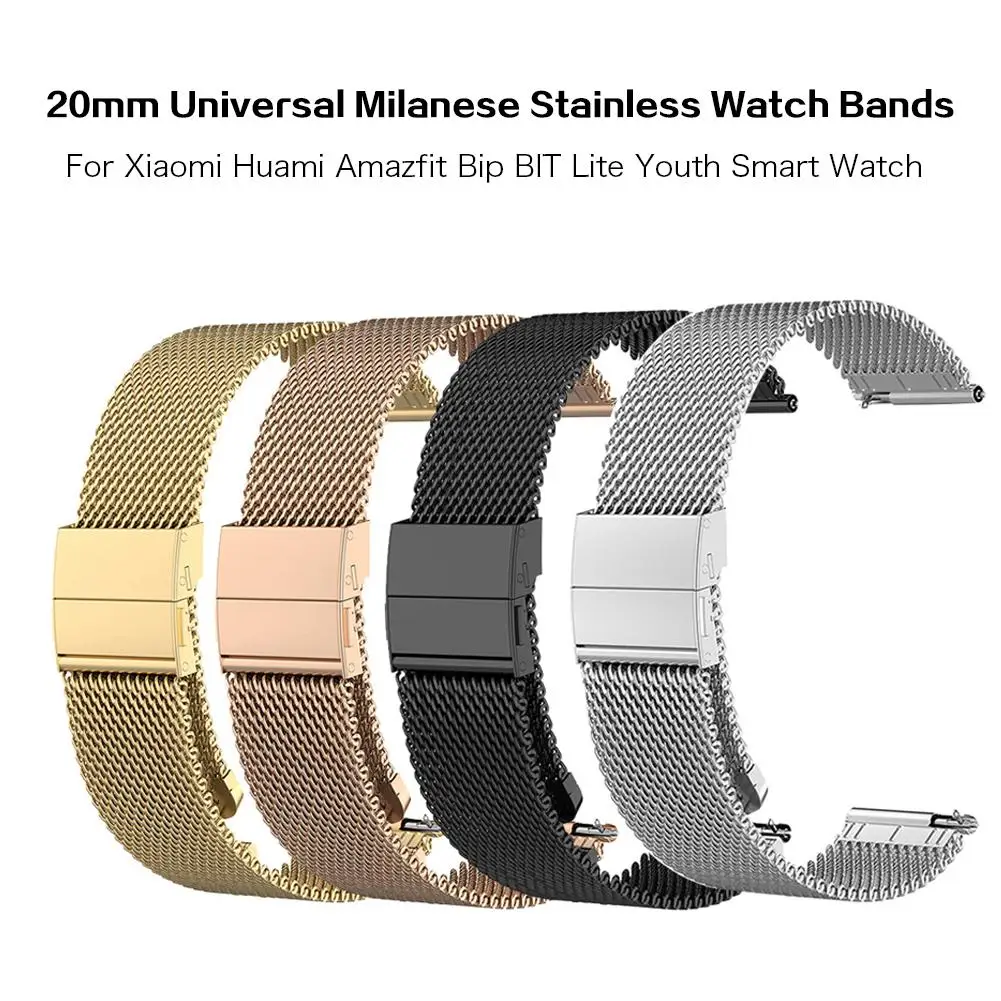 Ремешок с пряжкой для часов из нержавеющей стали ремешок для Xiaomi Band для Huami Band Amazfit Bip BIT Lite Youth Smart Watch