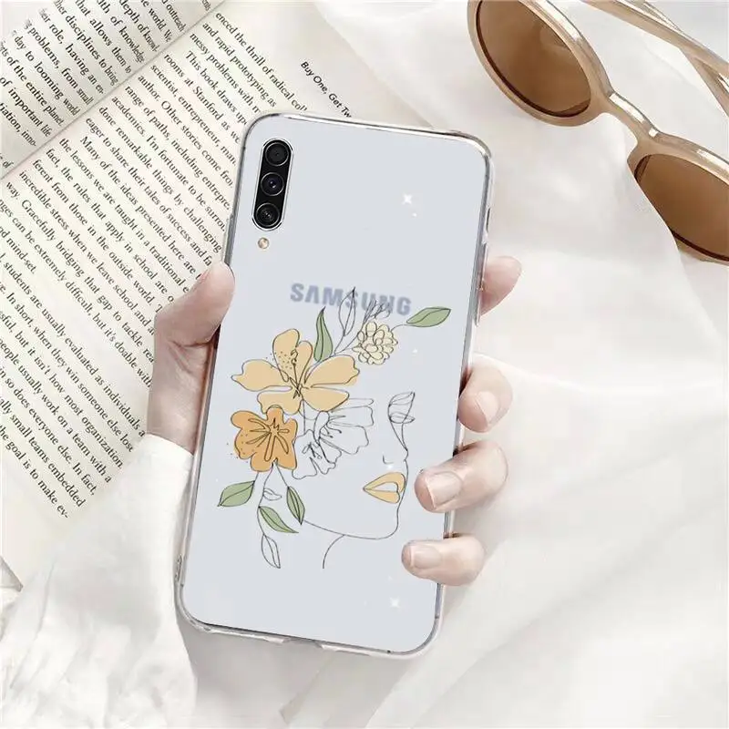 

Art Abstract Retro Geometric Phone Case Transparent for Samsung A71 S9 10 20 HUAWEI p30 40 honor 10i 8x xiaomi note 8 Pro 10t 11
