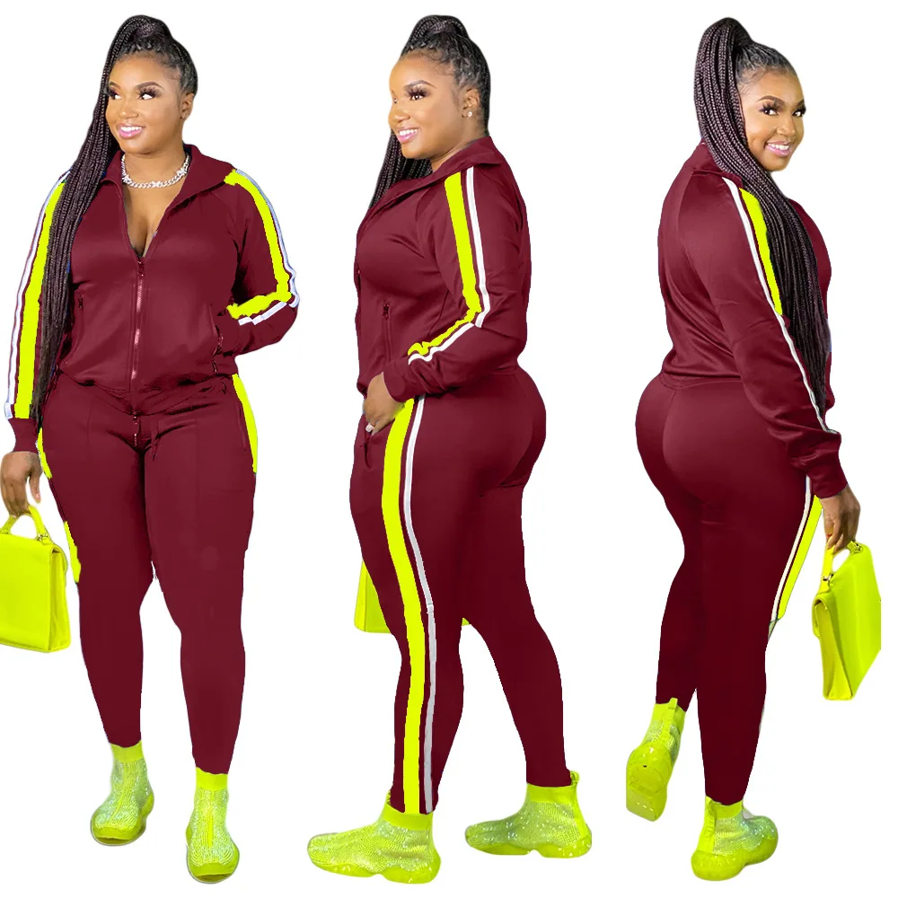 

Hot Selling Women Sports Wear Large Size S-4XL Sweatsuit 7Color Options Joggers 2 Piece Leisure Outfit Wholesale Lots Tracksuit