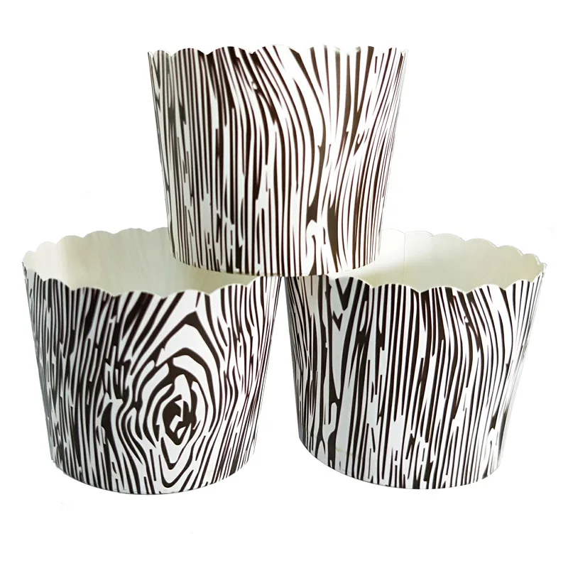 50 шт Высокое качество Золотой Кора зерна дизайн жиронепроницаемый бумажные