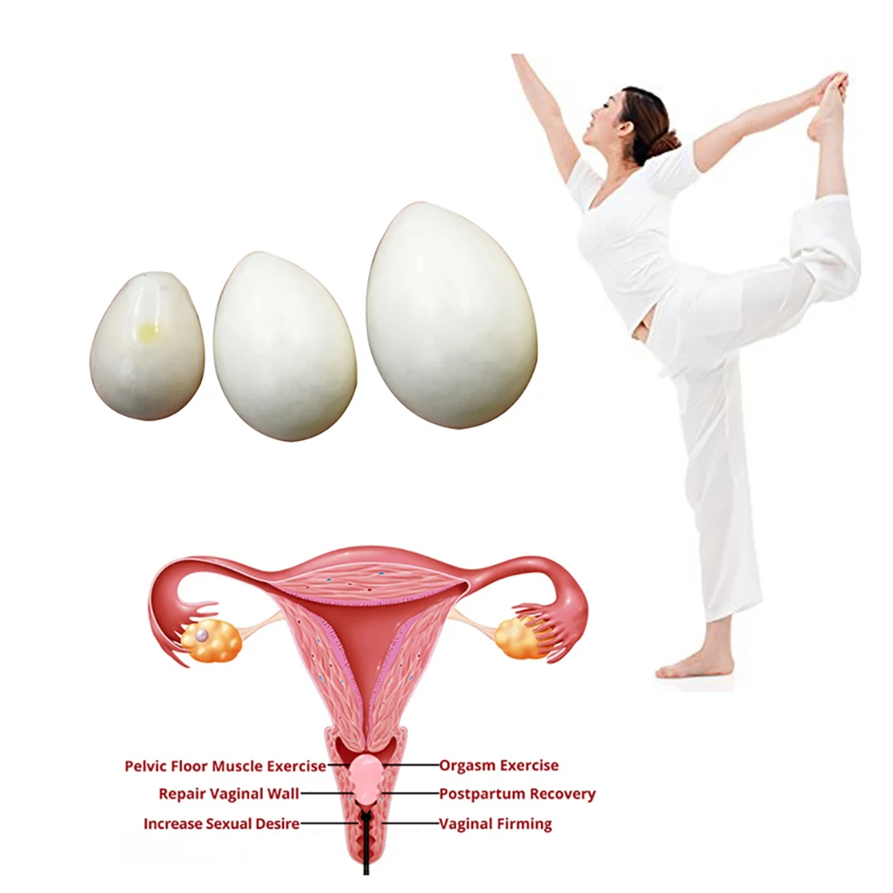 Натуральный нефритовый яйце массажер для послеродовой реабилитации нефрит