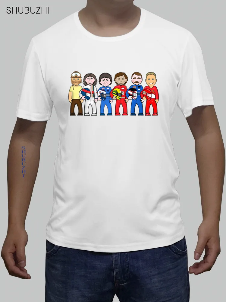 Футболка мужская с принтом Легенды Хуана Мануэль фангио Майкл шумачер Айртон