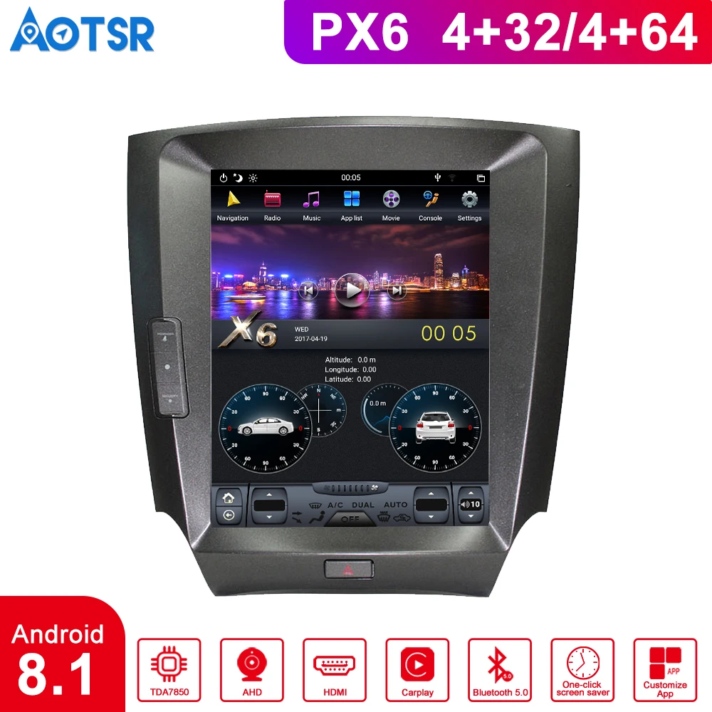 Автомобильный мультимедийный плеер Tesla Style мультимедийная система на Android 8 1 для