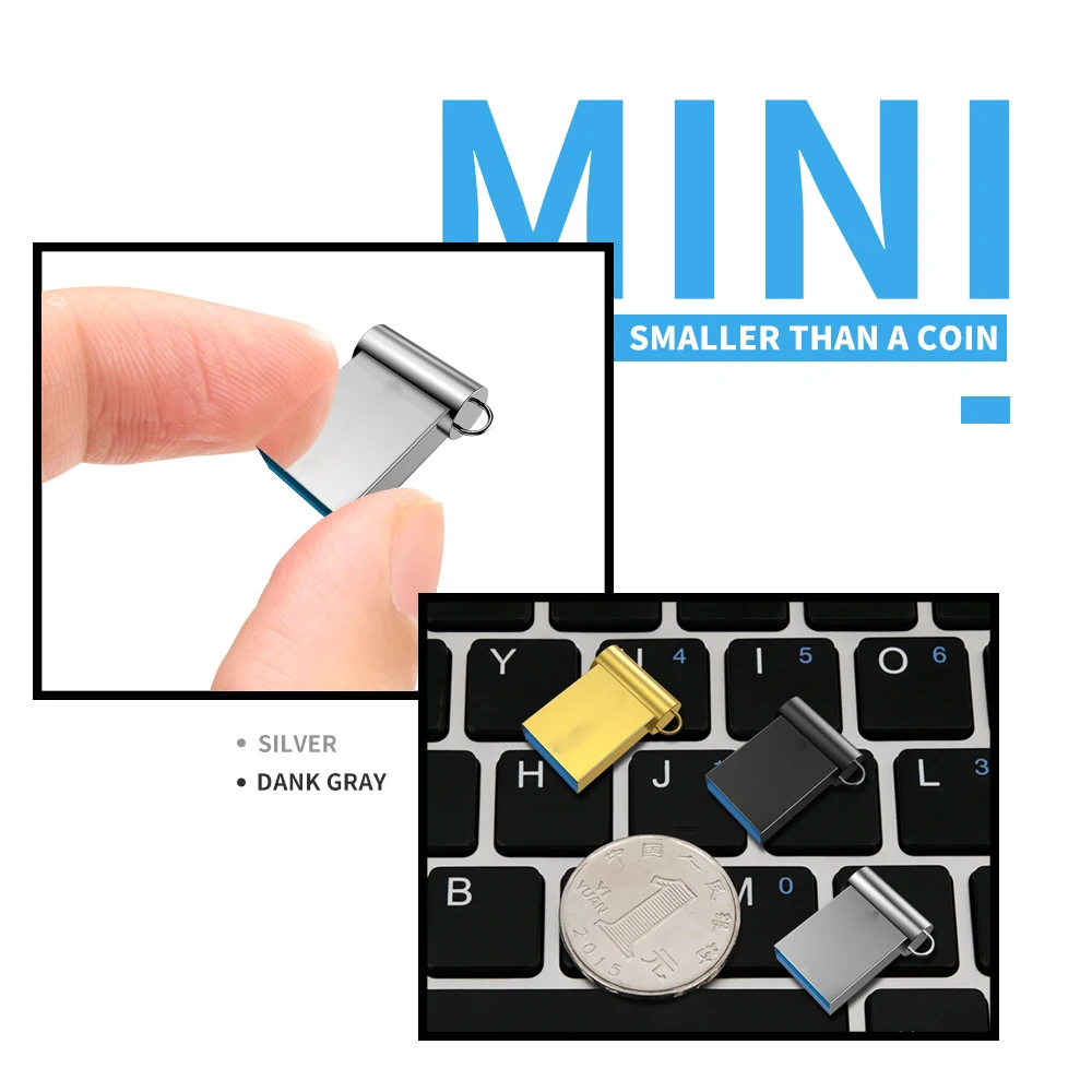 USB 2 0 Супер мини флэш накопитель 32 ГБ 16 8 4 OTG Тип C портативный 256 Гб карта памяти