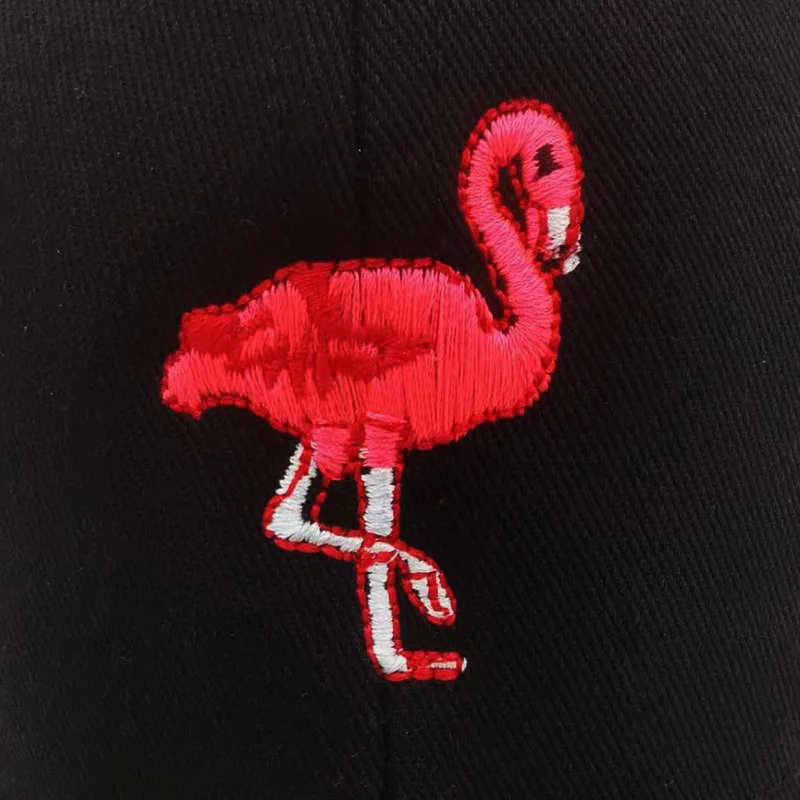 Папа шляпа красная птица вышивка 100% хлопок черные шляпы унисекс бейсболки