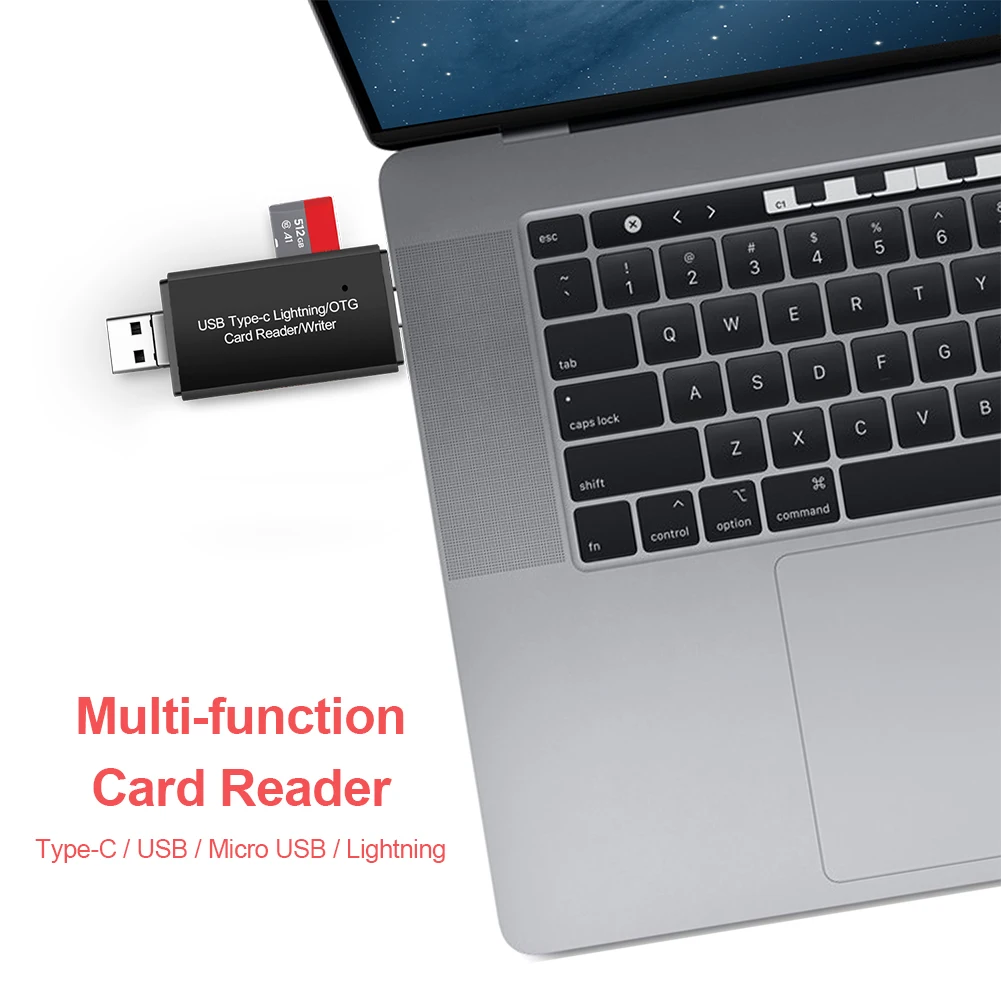 Type-C USB Micro 8 Pin Dongle Удлинительный кабель концентратор для зарядки 4 в 1 OTG адаптер SD TF