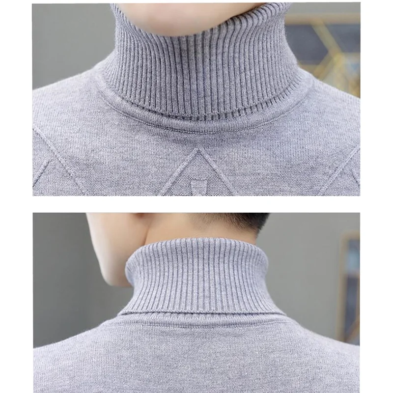 2019 Zongke Thick Turtleneck Men Sweater Turtle Neck Pullover Coat Autumn Winter Man Sweaters Pull Clothes 2XL |