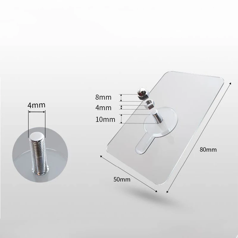 

Adhesive Wall Hooks Punch-free No Nails Heavy Duty Transparet Wall Hangers Hook Hanger for Bathroom Kitchen Office I88