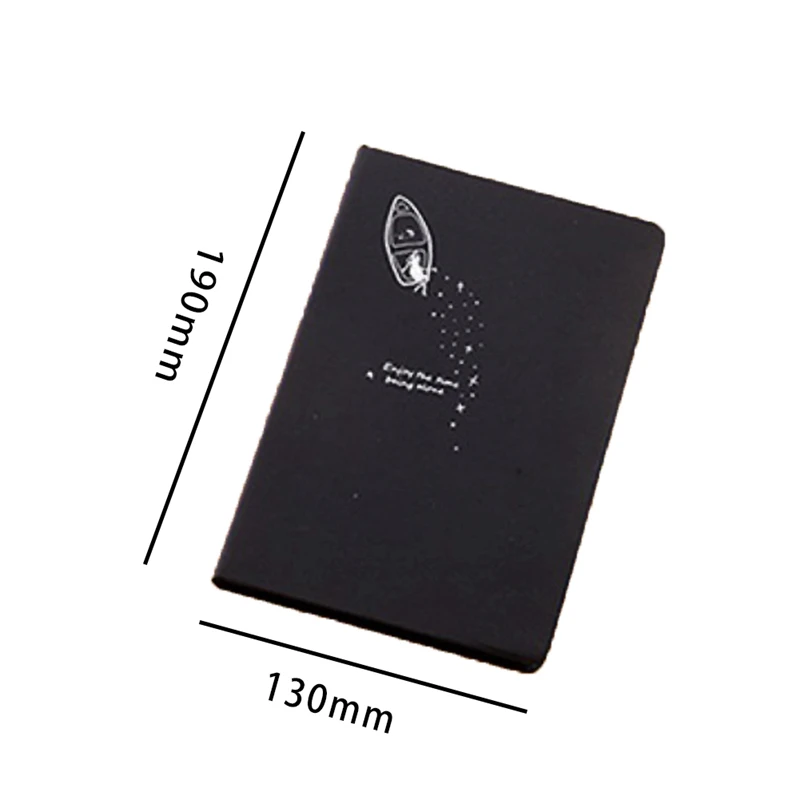 

A5 Creative Black Paper Journal with Black Cardboard Hardcover Notebook Black Pages Sketch Starry Sky Style Notebook