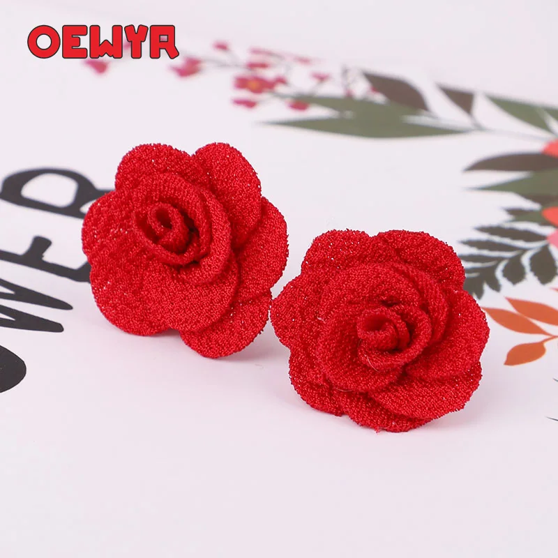 Oewyr, новинка, женские серьги, корейская мода, ювелирное изделие, милый цветок, Висячие розовые серьги, богемные массивные украшения ZS1032 - Окраска металла: 3cm